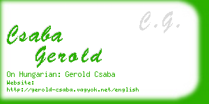 csaba gerold business card